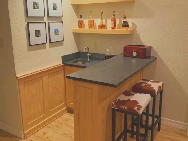 empty room can be repurposed as a home bar